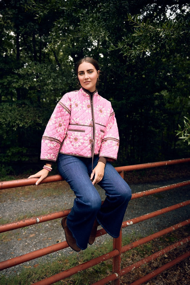 Eloise Reversible Quilted Jacket - Wildflower Pink – Brooks Avenue