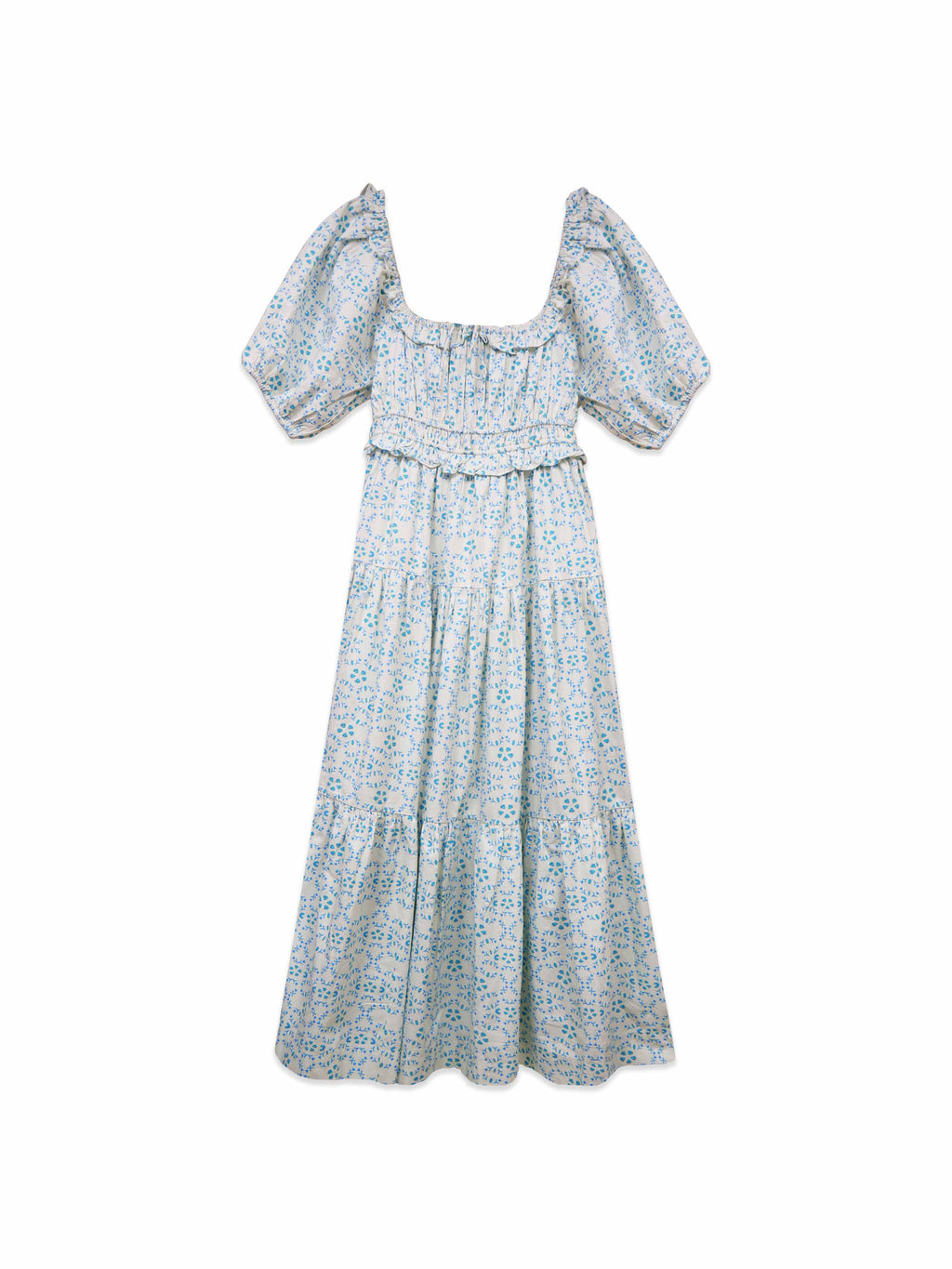 Brooks Avenue Women's Amelia Puff Sleeve Dress Midi - Periwinkle