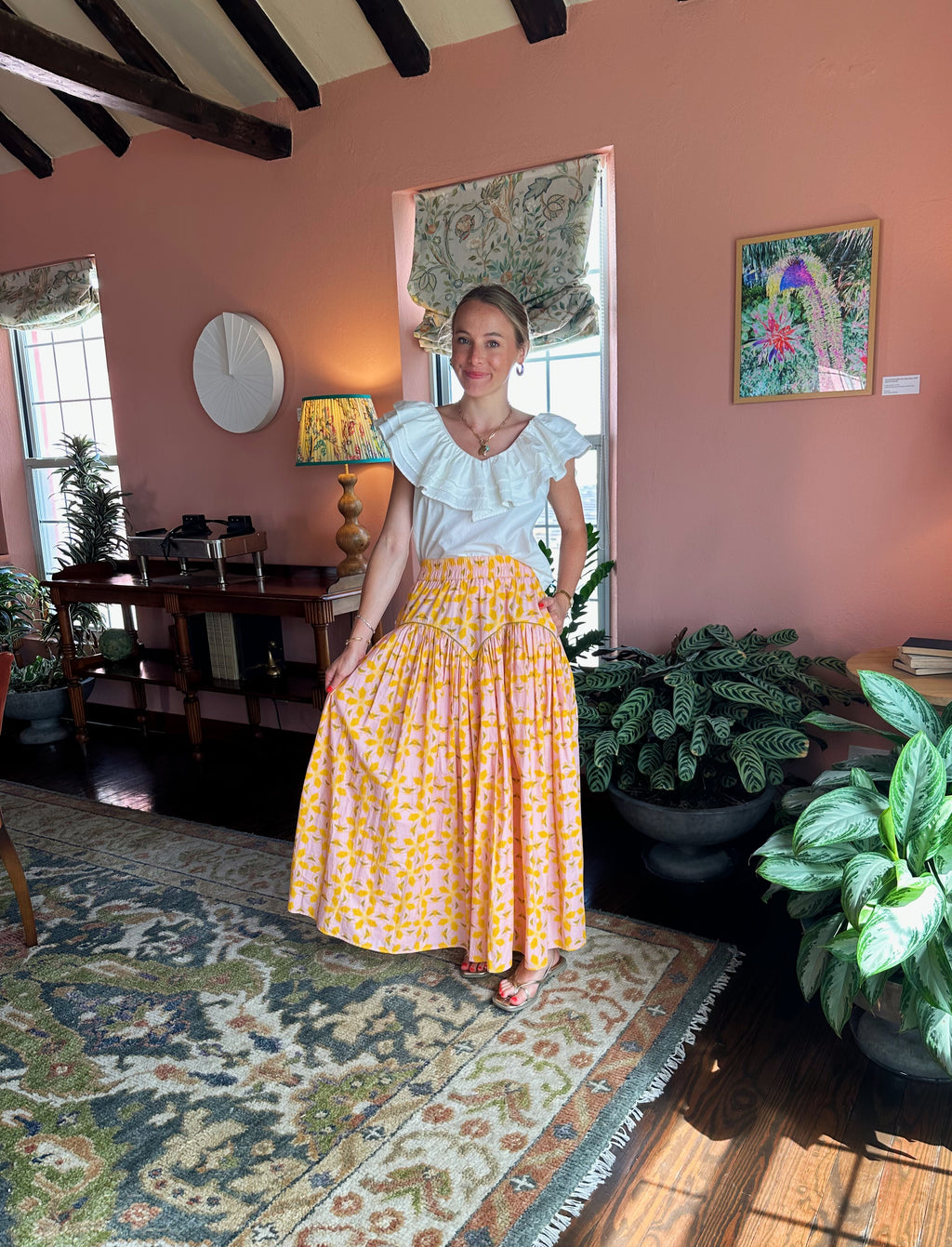 Arched Skirt - Orange Azalea – Brooks Avenue