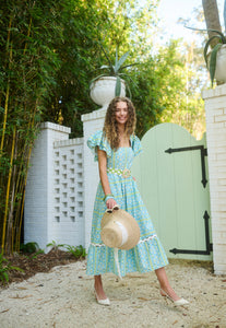 Margaret Midi Dress - Fleur de Lune Blue