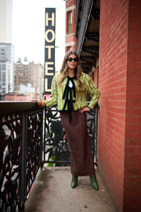 Quilted Rosy Jacket - Green Leaf