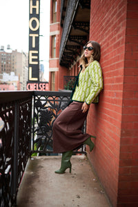 Quilted Rosy Jacket - Green Leaf