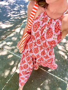 Haven Halter Neck Maxi Dress - Pink Hibiscus