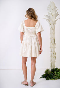 Amelia Dress Mini - White Pin Tuck