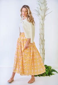 Arched Skirt - Orange Azalea