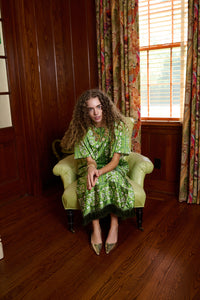 Georgia Dress - Fleur de Lune Green