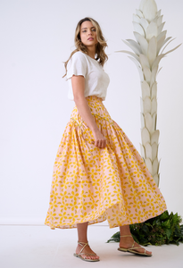 Arched Skirt - Orange Azalea