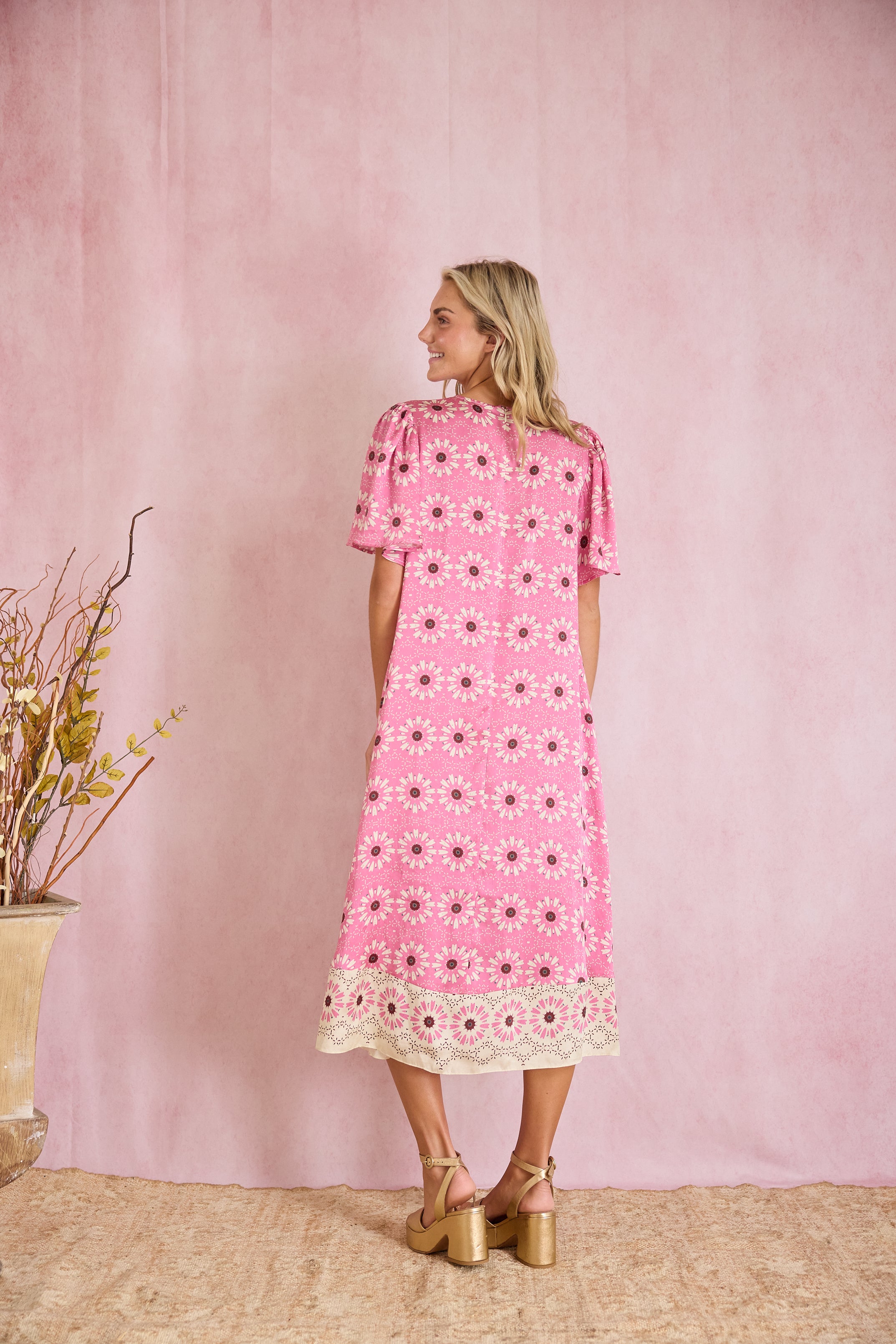 Georgia Dress - Wildflower Pink