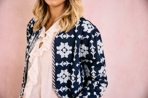 Rosy Jacket - Denim Embroidered