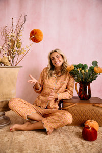 Scalloped Pajama Set Long - Sundance