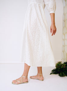 Penne Dress - White Eyelet