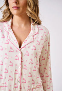 Classic Pajama Long Set - Pink Bunny