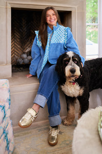 Isabella Sherpa Jacket - Blue Clover
