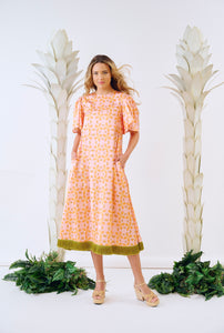 Georgia Dress - Orange Azalea