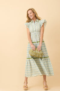 Flutter Sleeve Dress - Tea Time