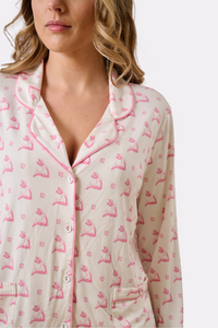 Classic Pajama Long Set - Pink Bunny