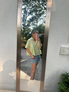 Sample Pleated Button Down Size M - Sweet Pea Blue