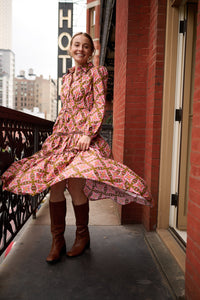 Banyan Long Sleeve Dress - Farmhouse Pink