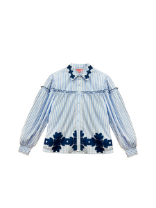 Frankie Blouse - Blue Stripe