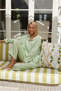 Scalloped Pajama Set Long - Elephant Falls