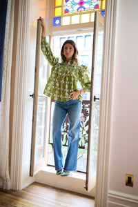 PRE-ORDER Penelope Smocked Blouse - Camo