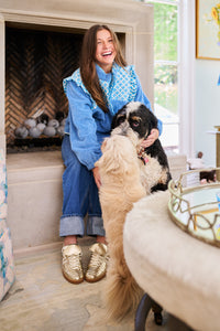 Isabella Sherpa Jacket - Blue Clover
