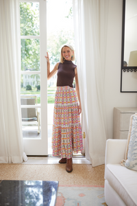 Triple Tiered Maxi Skirt - Begonia