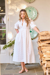 Penne Dress - White Eyelet