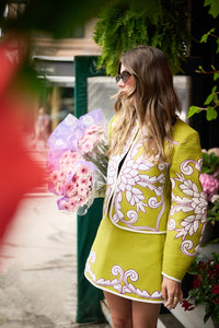 PRE-ORDER Mimi Quilted Jacket - Pear Trapunto