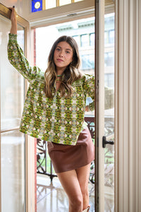 PRE-ORDER Penelope Smocked Blouse - Camo