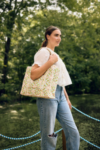 On the Road Quilted Tote - Chelsea Gardens