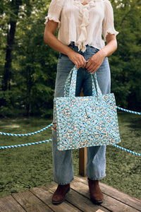 On the Road Quilted Tote - English Tile