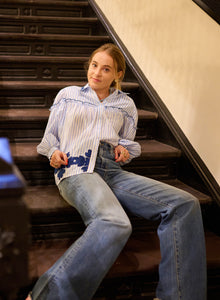 Frankie Blouse - Blue Stripe