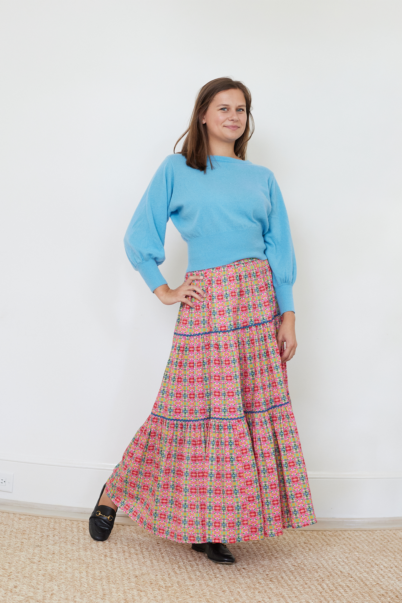 Triple Tiered Maxi Skirt - Moroccan Pink