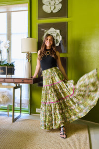 Jess Tiered Maxi Skirt - Camo