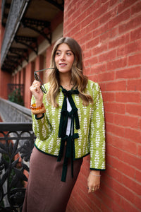 Quilted Rosy Jacket - Green Leaf
