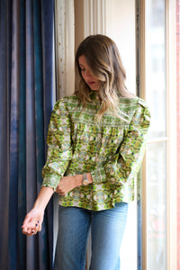 PRE-ORDER Penelope Smocked Blouse - Camo