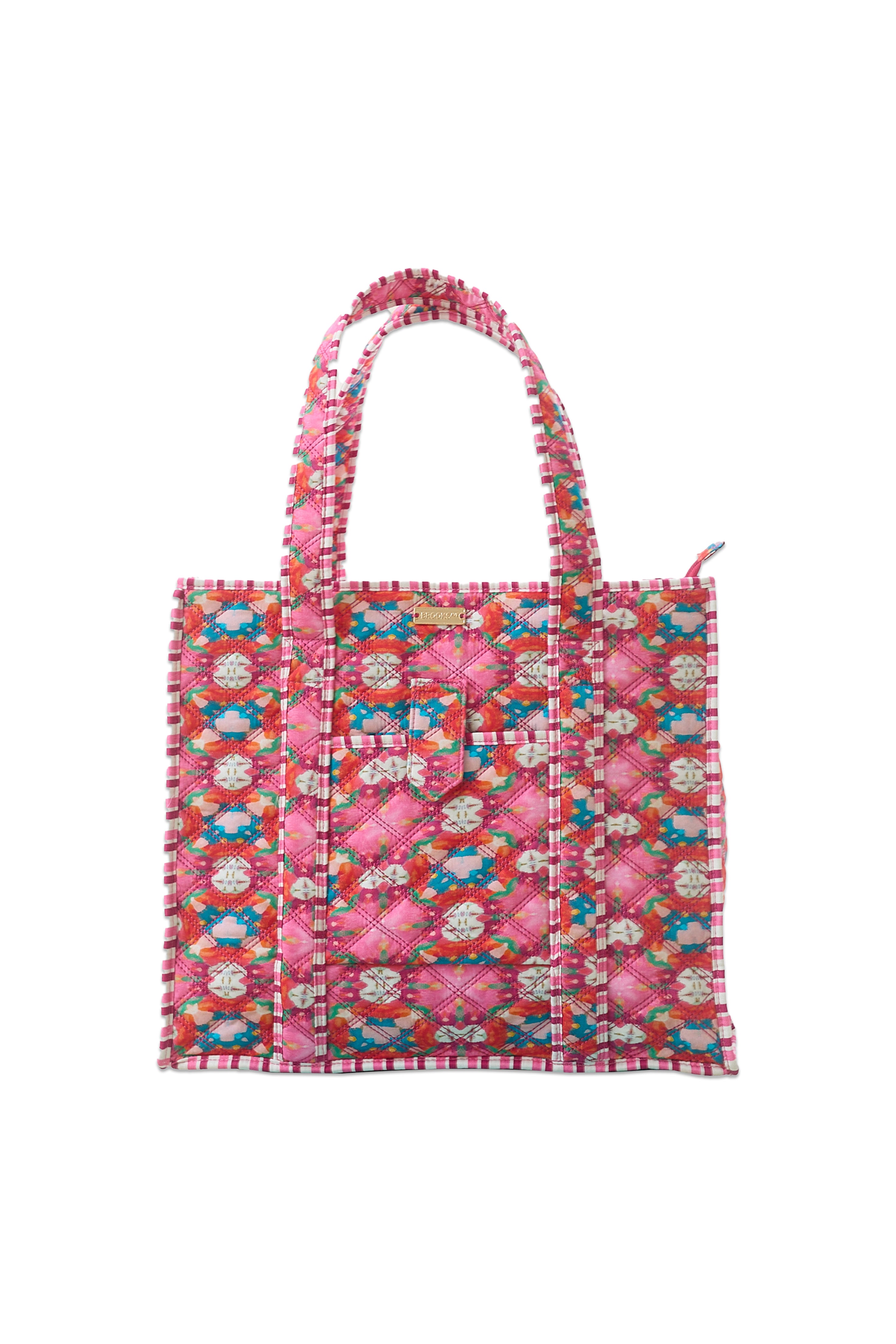 On the Road Quilted Tote - Strawberry Fields