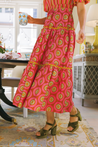 Banyan Street Puff Sleeve Dress - Sunflower Pink & Stripe