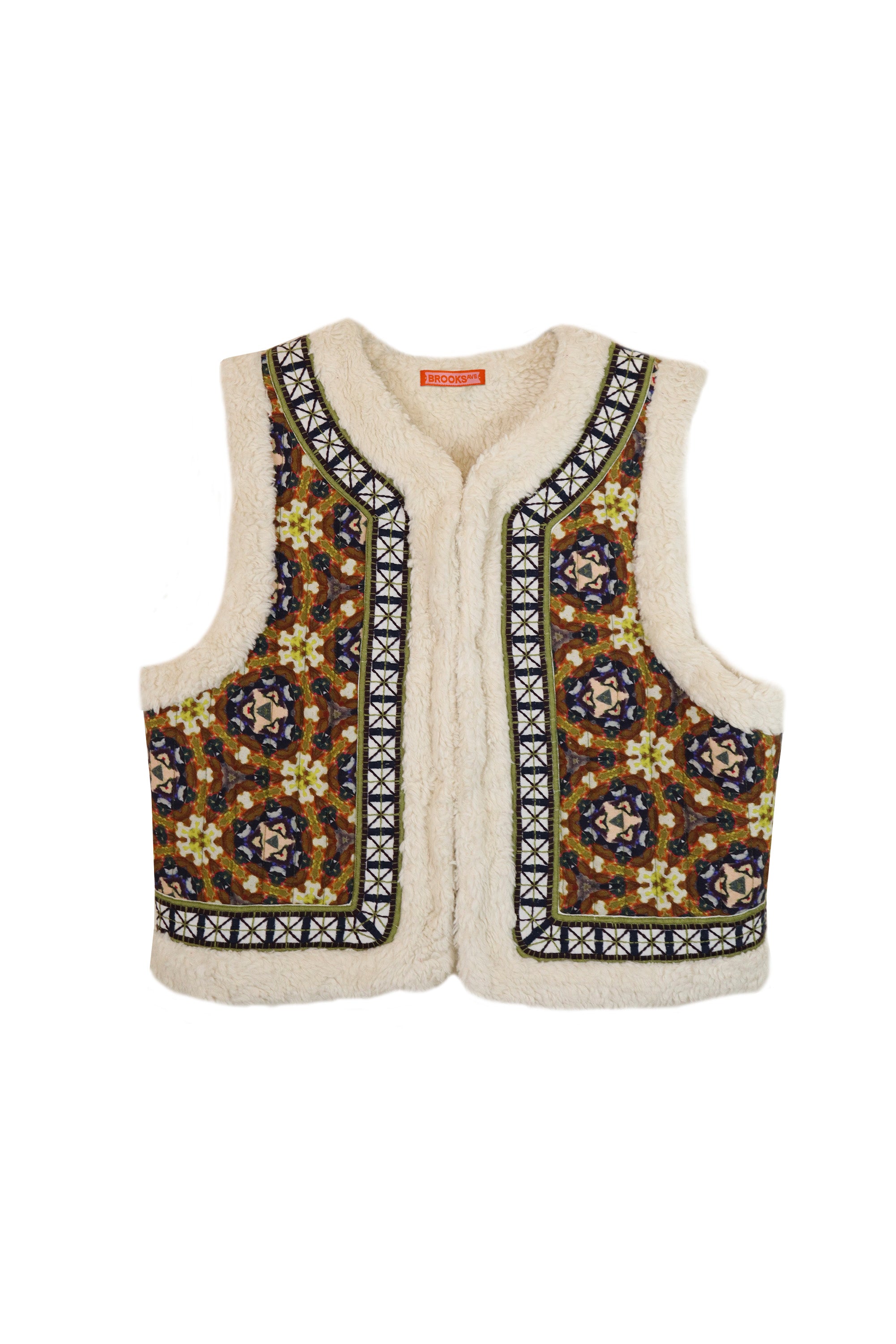 Willow Sherpa Reversible Vest - Chestnut Swirl