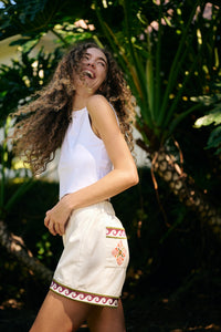 Caroline Tailored Short - Floral Embroidered | Brooks Avenue